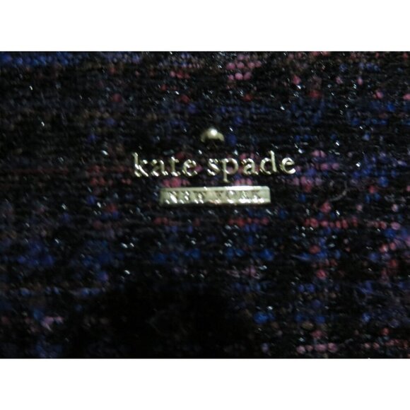 Kate Spade New York Purple Italian Autumn Tweed Emerson Place Lane Boston Bag - Picture 11 of 13
